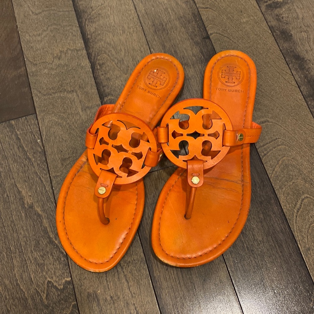 Tory Burch orange sandals, perfect for everyday or vacation